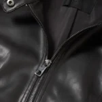 black leather jacket