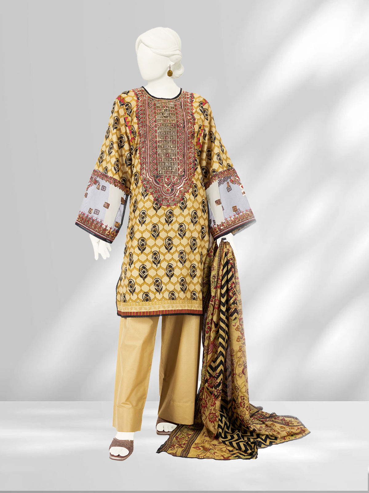 Embroidered lawn suits in pakistan