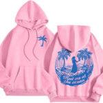 Pink Palm Puff Hoodie